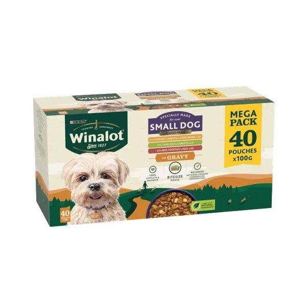 Winalot Small Dog Pouch Mixed In Gravy (40 x 100g)