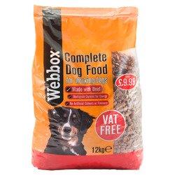 Webbox Complete Dog Food Beef 12kg PM £9.99