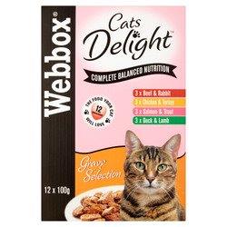 Webbox Cat Pouches Gravy Selection 12pk (12 x 100g)