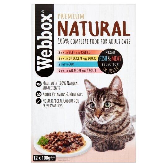 Webbox Cat Natural Pouches Mixed Gravy Selection 8pk (8 x 100g)