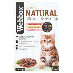 Webbox Cat Natural Pouches Kittens Mixed In Jelly Selection 8pk (8 x 100g)