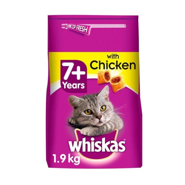 Whiskas 7+ Cat Complete Dry & Chicken 1.9kg