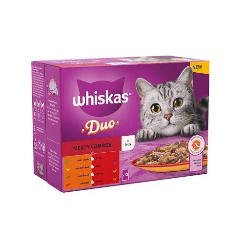 Whiskas 1+ Cat Pouches Duo Meaty Combos in Jelly (12 x 85g) 1.02kg