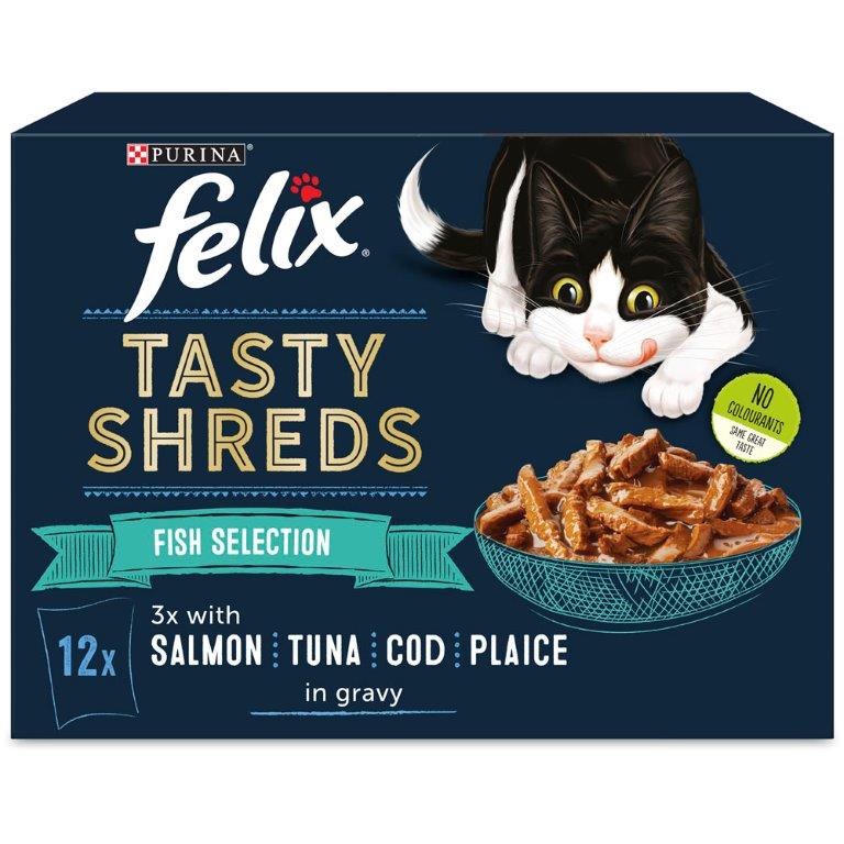 DUNIYA | Felix Tasty Shreds Fish Selection Gravy (12 x 80g) Thumbnail