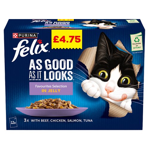 Felix Pouch Favourites Selection In Jelly PM £4.75 (12 x 85g)