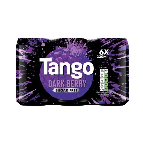 Tango Dark Berry Sugar Free Can 6pk (6 x 330ml)