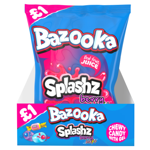 DUNIYA | Bazooka Splashz Berry Blast Pm £1 120g Thumbnail