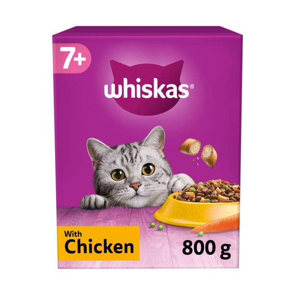 DUNIYA | Whiskas 7+ Cat Complete Dry with Chicken 800g Thumbnail