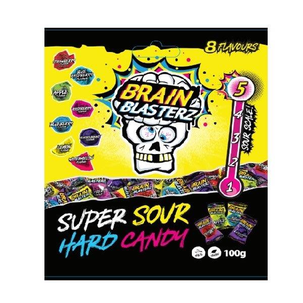 Brain Blasterz Bag Super Sour Hard Candy 100g