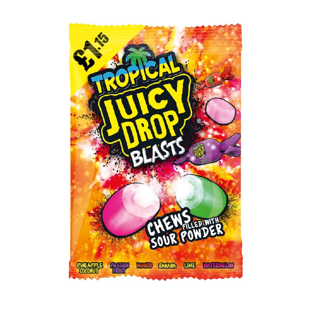 DUNIYA | Bazooka Juicy Drop Blasts Tropical PM £1.15 120g Thumbnail