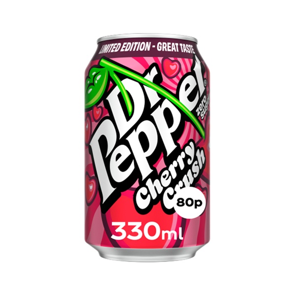 Dr Pepper Zero Cherry Crush 330ml Ltd PM 80p NEW