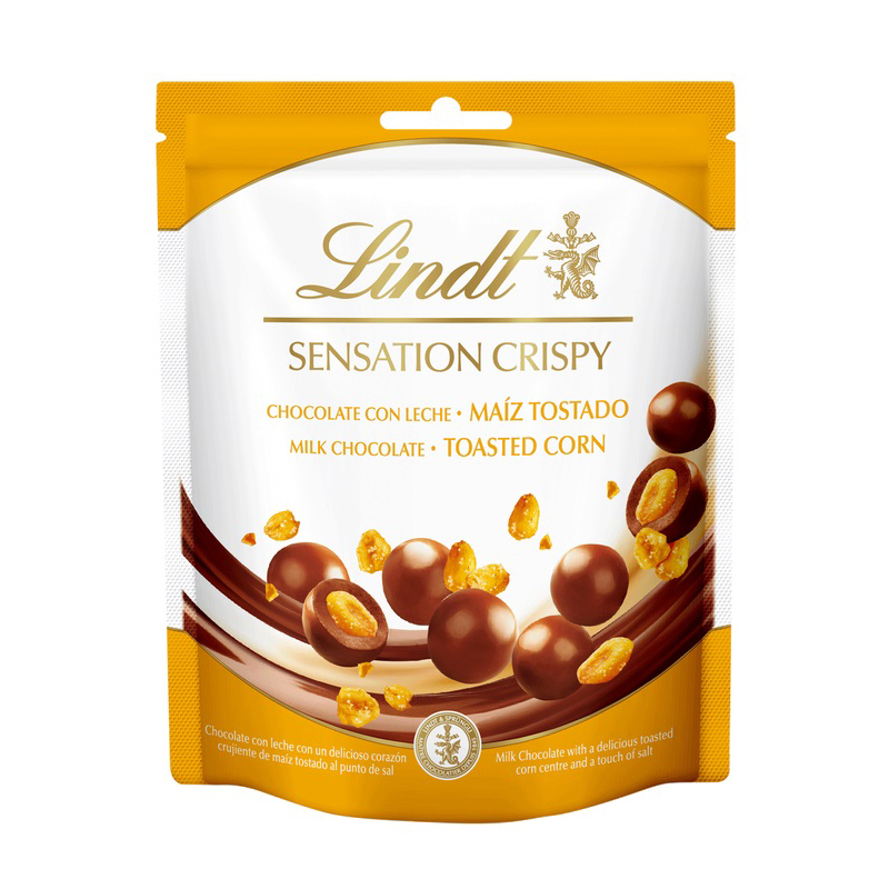 Lindt Sensation Crispy Milk Chocolate Corn Pouch 140g