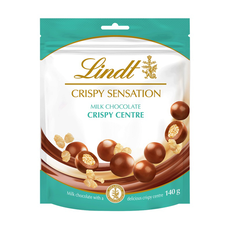 Lindt Sensation Crispy Milk Chocolate Pouch 140g