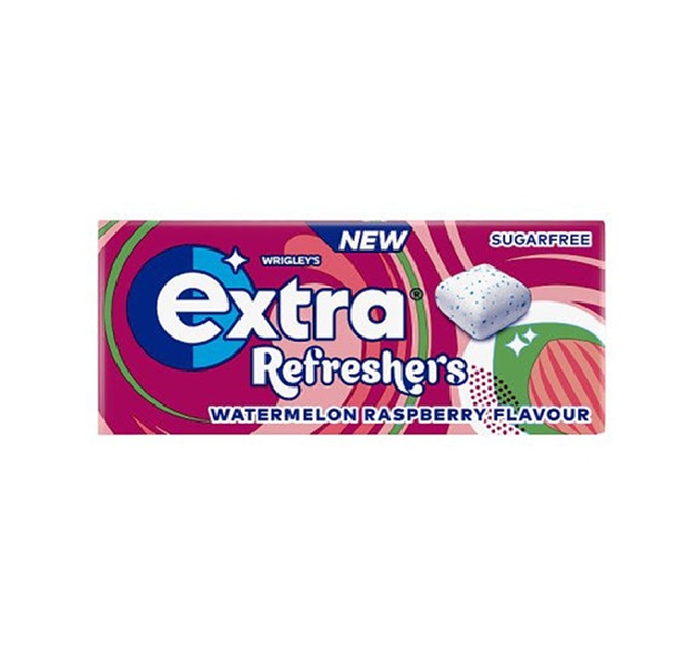 Extra Refreshers Rasp Watermelon Sugar Free Gum Handy Box 7s NEW