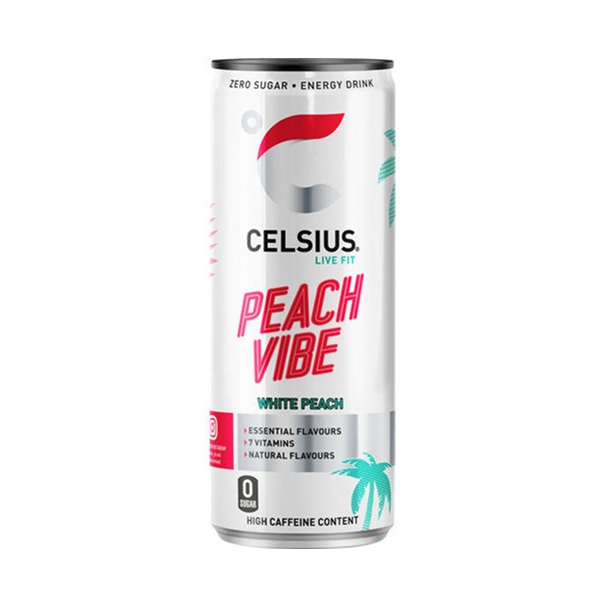 Celsius Energy Peach Vibe 335ml NEW