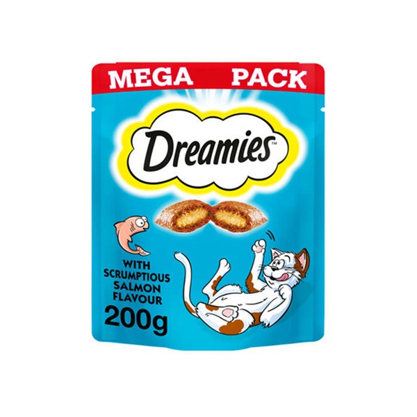 Dreamies Cat Treats & Salmon Flavour Mega Pack 200g