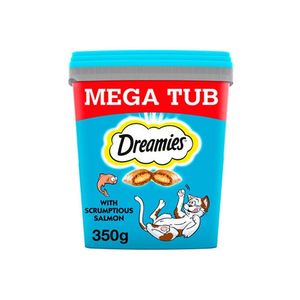 Dreamies Cat Treats With Salmon Flavour Megatub 350g