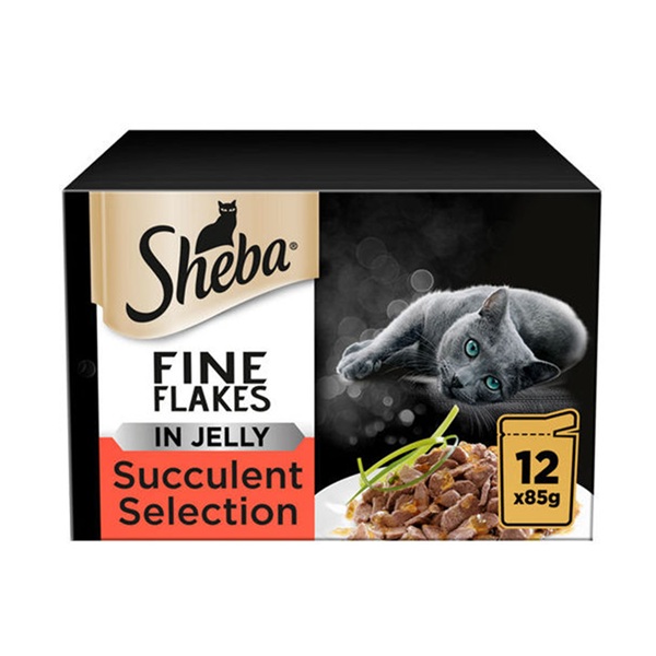 Sheba Fine Flakes Cat Succulent Collection In Jelly (12 x 85g)