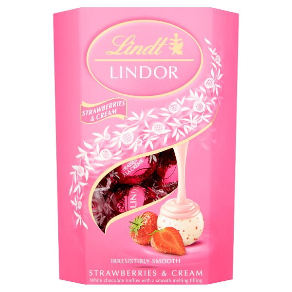 DUNIYA | Lindt Lindor Strawberries & Cream 200g (HS) Thumbnail