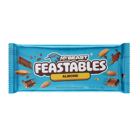 Mr Beast Feastables Almond Milk Choco Bar 60g