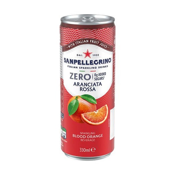 San Pellegrino Zero Aranciata Rossa 330ml NEW