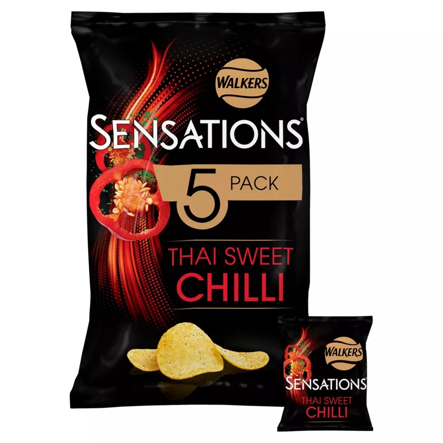 Walkers Sensations Thai Sweet Chilli 5pk (5 x 25g) (HS)