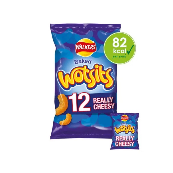 Walkers Wotsits Really Cheesy 12pk (12 x 16.5g) (HS)