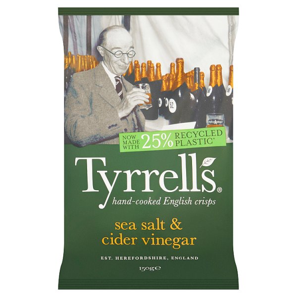 Tyrrells Sea Salt & Vinegar Crisps 150g (HS)