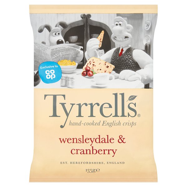 DUNIYA | Tyrrells Wallace & Gromit Wensleydale & Cranberry 150g (HS) Thumbnail