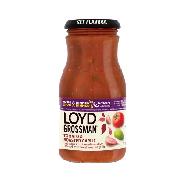 DUNIYA | Loyd Grossman Tomato & Garlic Pasta Sauce 350g (HS) Thumbnail