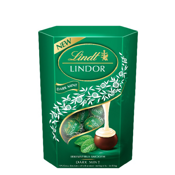 Lindt Lindor Cornet Dark Mint 200g NEW