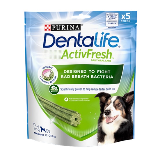 DUNIYA | Dentalife Activ Fresh Medium Dental Chicken Dog Chews 12-25kg 115g Thumbnail