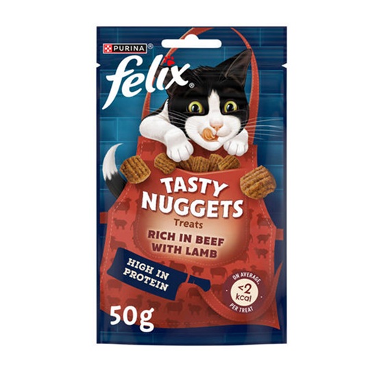 DUNIYA | Felix Tasty Nuggets Beef Lamb Cat Treats 50g Thumbnail