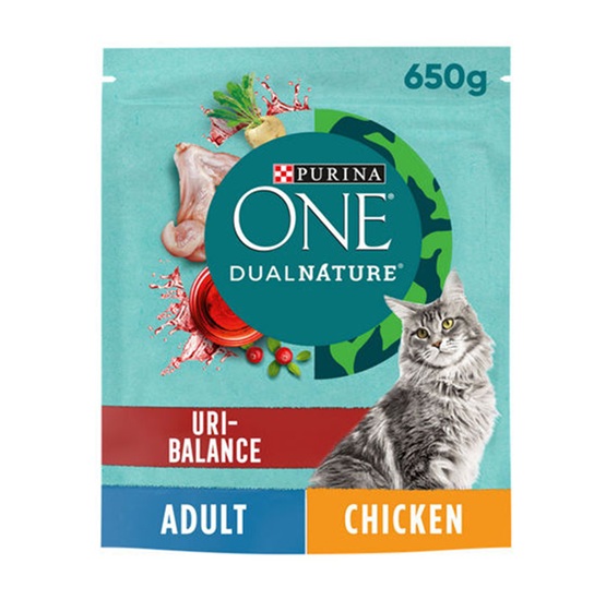 Purina ONE Dual Nature Uri-Balance Chicken Dry Cat Food 650g