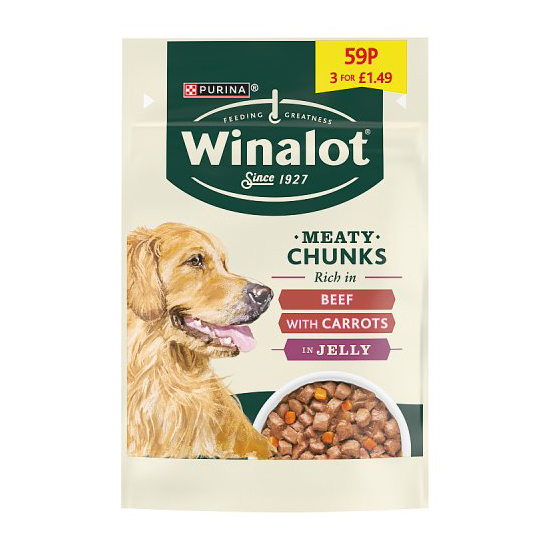 Winalot Meaty Chunks Mixed In Jelly Wet Dog Food 100g PM 59p