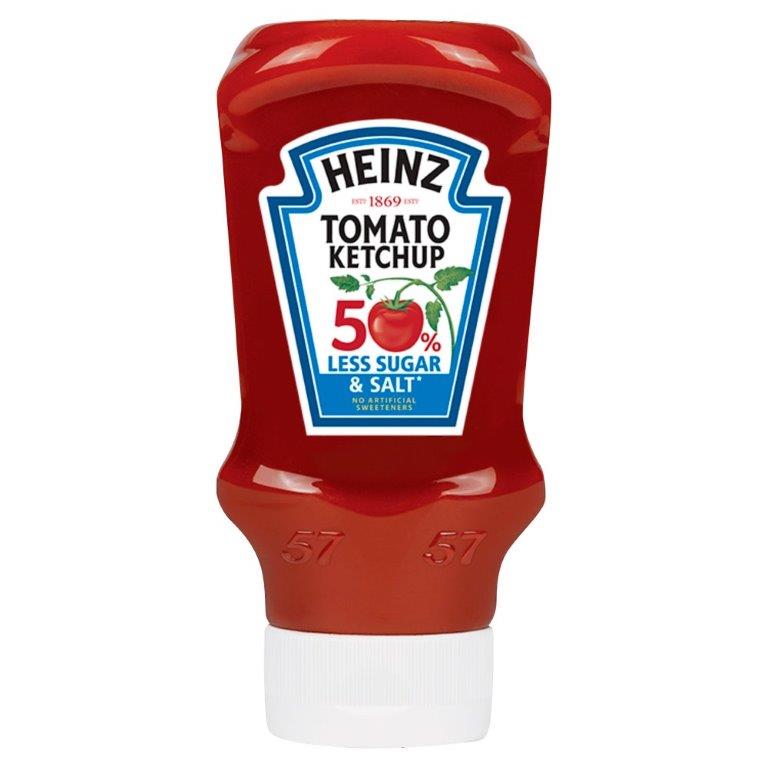 Heinz Tomato Ketchup 50% Less Sugar & Salt 400ml 