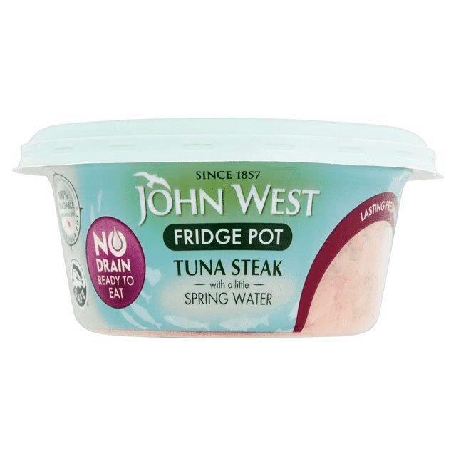 John West Steak Tuna Springwater No Drain Fridge Pot 110g