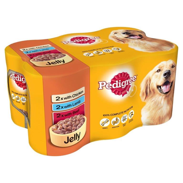 Pedigree Dog Tins Mixed Selection In Jelly 385g 6pk (6 x 385g)