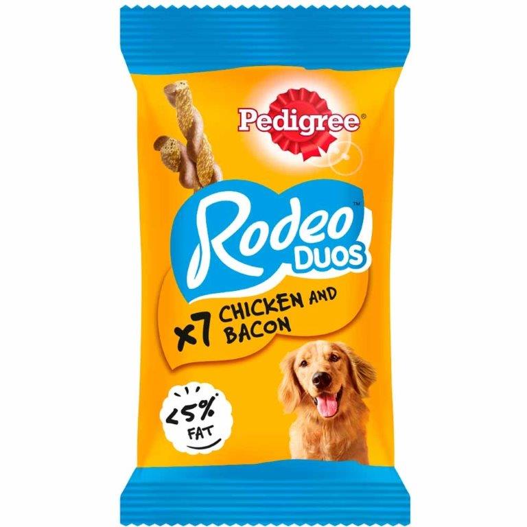 Pedigree Rodeo Duos Dog Treats With Chicken & Bacon 123g