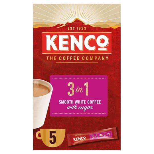 Kenco 3 in 1 Smooth White Instant Coffee 5's (5 x 20g) (HS)