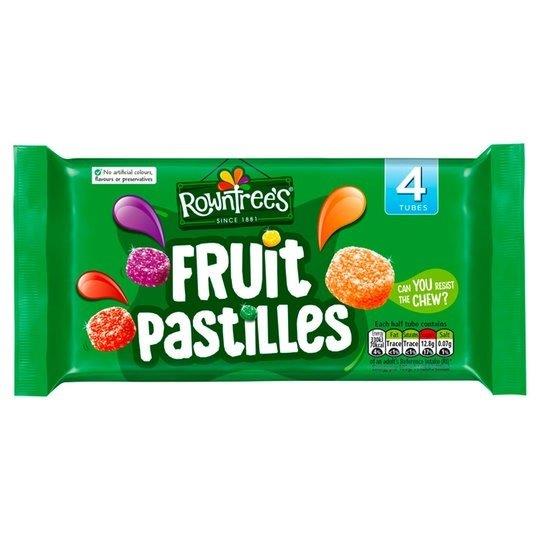 Rowntrees Fruit Pastilles Tube 4pk (4 x 45g)