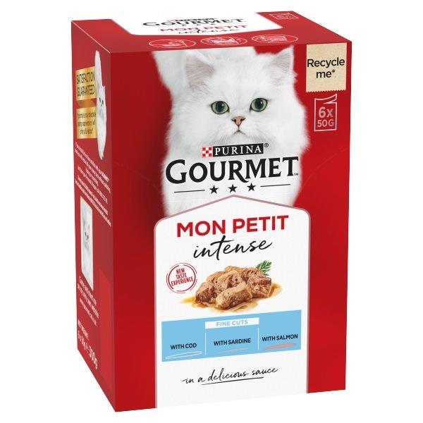 Gourmet Mon Petit Fine Cuts Cod Sardine & Salmon (6 x 50g)