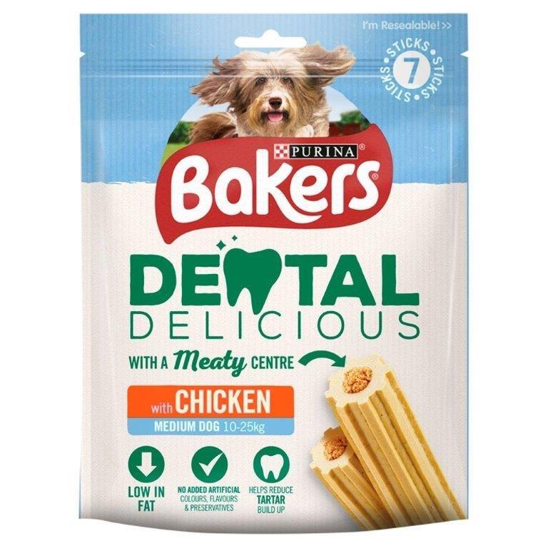 Bakers Dog Treats Dental Delicious Chicken 200g