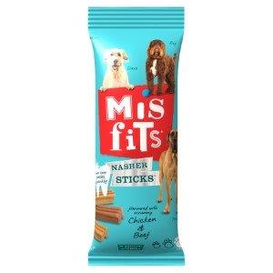 Mistfits Nasher Sticks Large Dog Treats With Chicken & Beef 270g