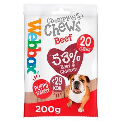 Webbox Chomping Chews, Beef Non P/Mark