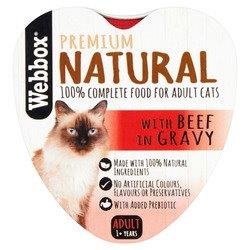 Webbox Cat Natural Beef In Gravy Heart Tray 85g