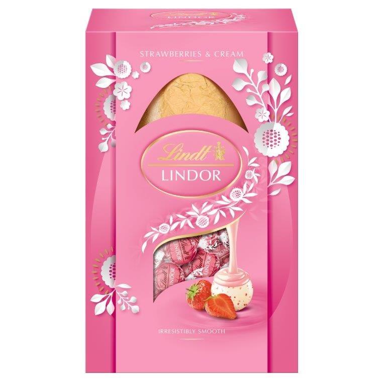 Lindt Lindor Shell Egg Strawberries & Cream 260g