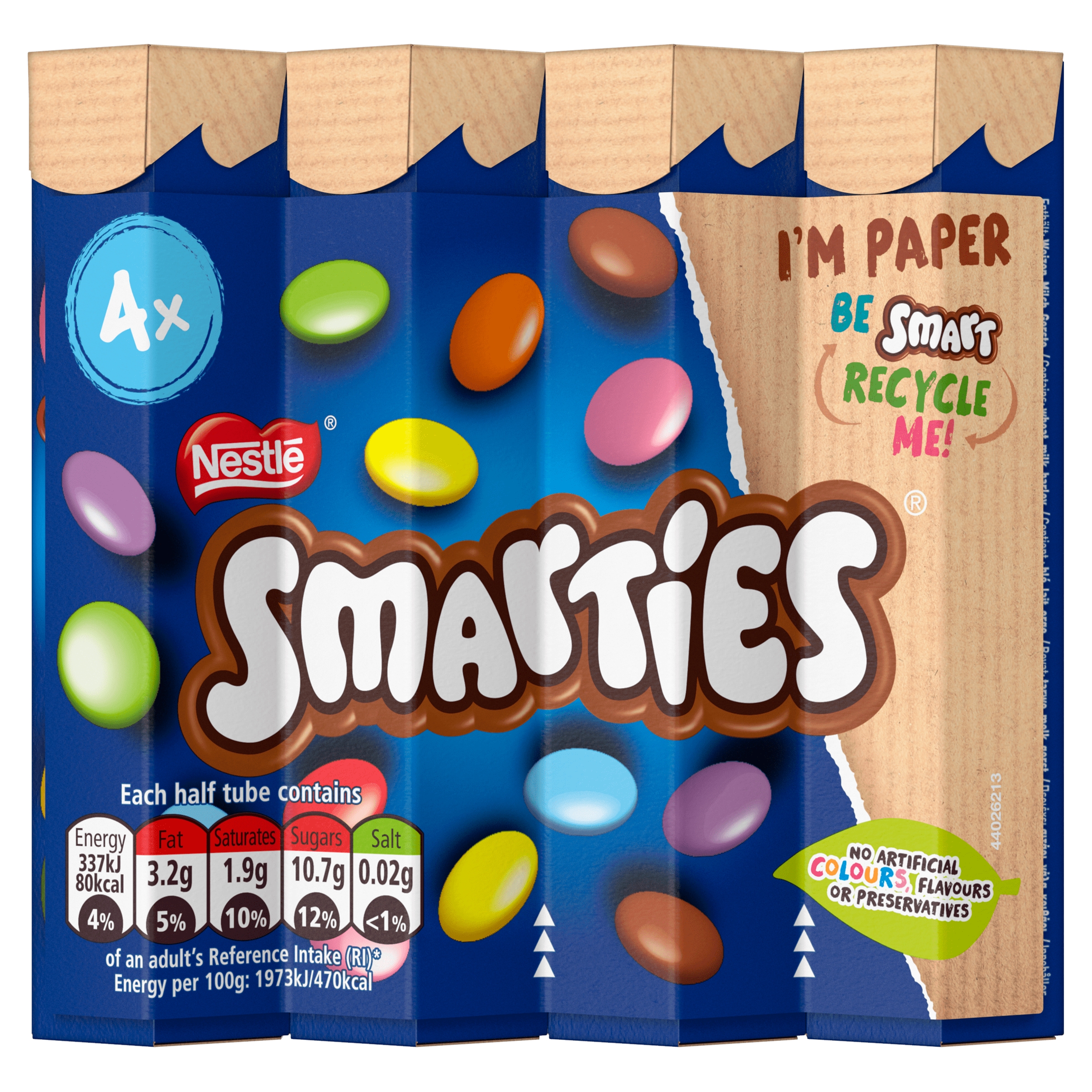 Smarties Hexatube 4pk (4 x 34g)