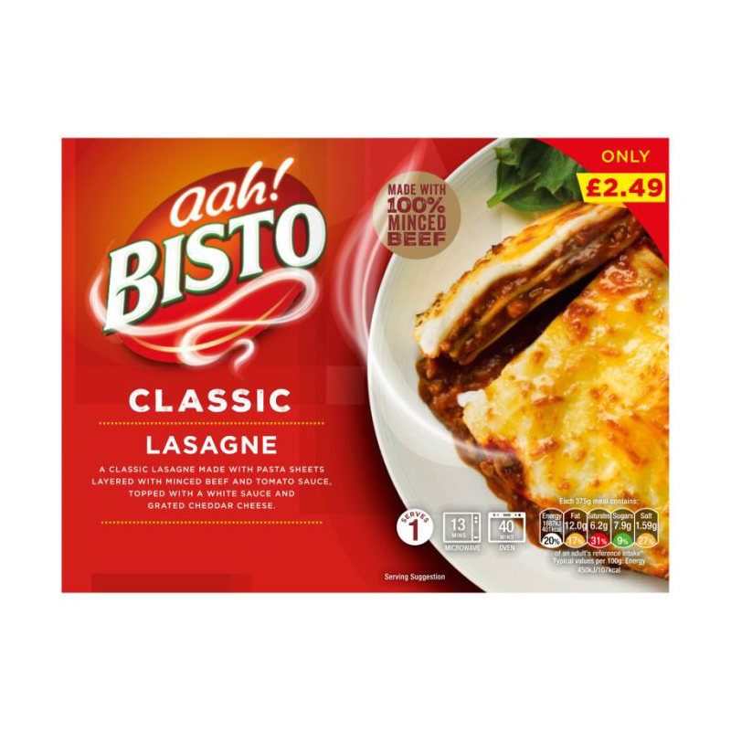 DUNIYA | Bisto Beef Lasagne 375g PM £2.49 Thumbnail