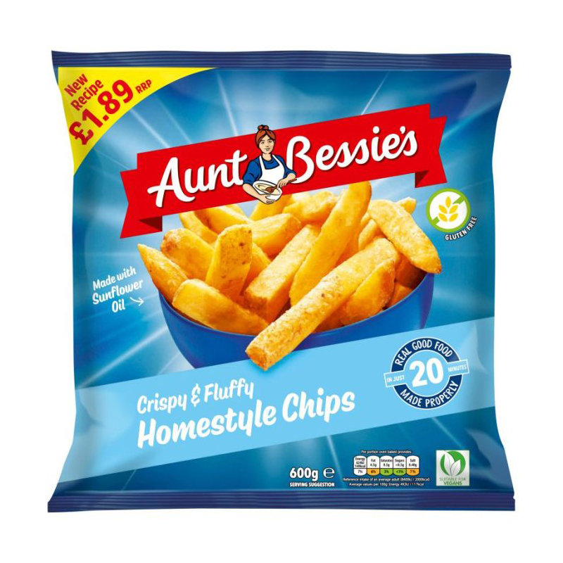 Aunt Bessies Crispy & Fluffy Homestyle Chips 600g PM £1.89